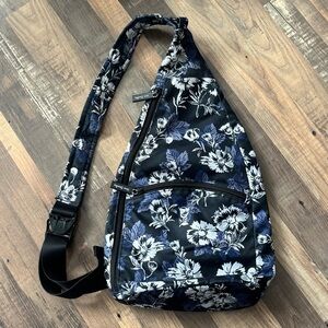 Vera Bradley Black and Blue Floral Travel Bag